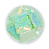 Light Azore AM Rectangle Shape High Quality Glass Sew-on Rhinestones